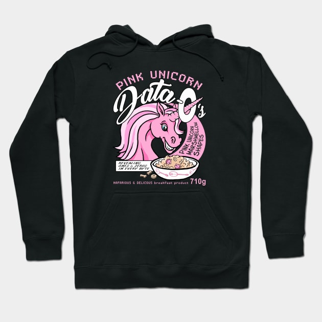 Pink Data Unicorn Hoodie by chadsuniverse